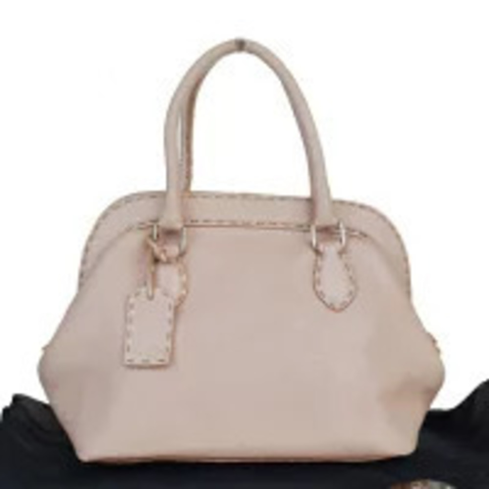 Fendi Selleria Handbag Pink Leather